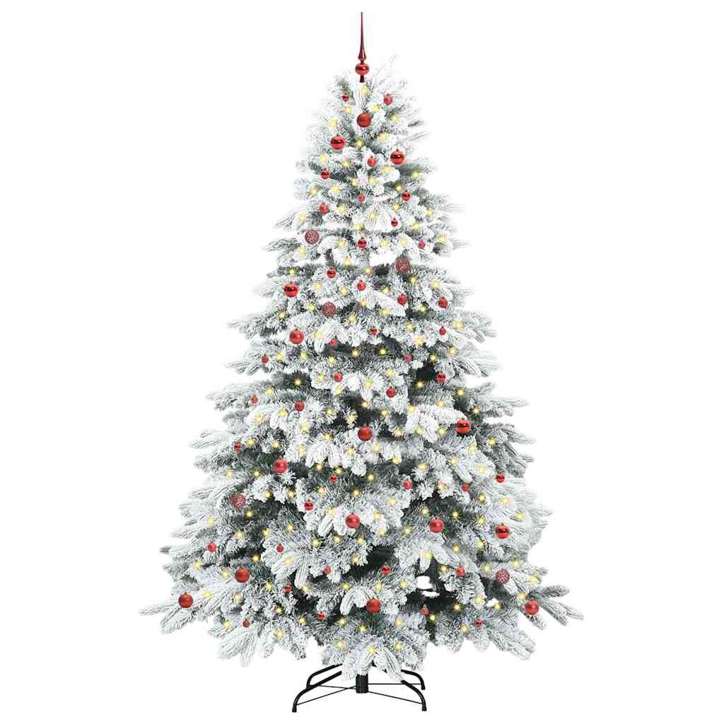 Mű karácsonyfa 300 LED-del állvánnyal Zöld 240 cm PE és PVC