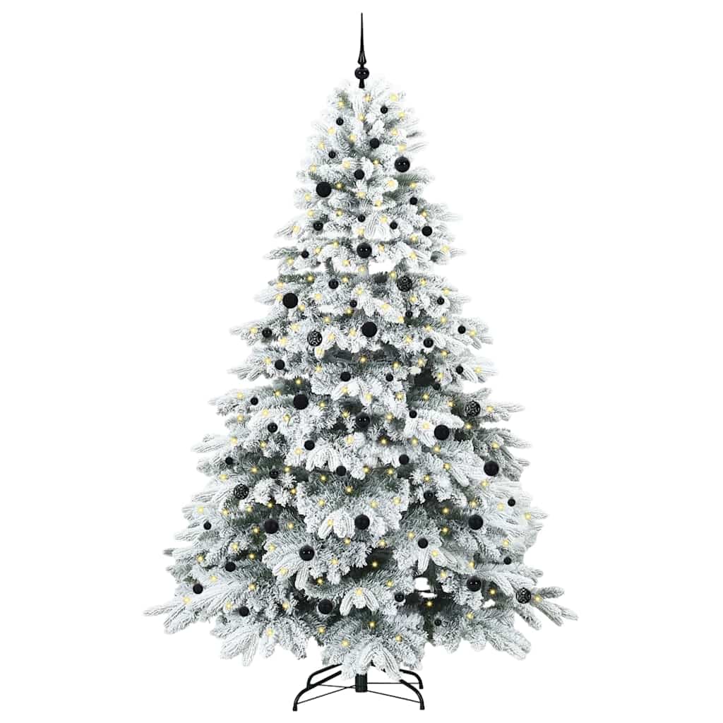 Mű karácsonyfa 300 LED-del állvánnyal Zöld 240 cm PE és PVC