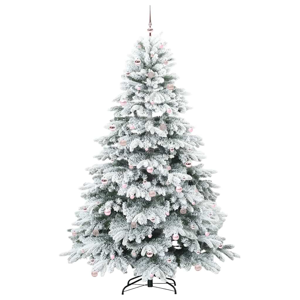Mű karácsonyfa 300 LED-del állvánnyal Zöld 240 cm PE és PVC