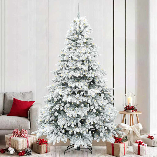 Mű karácsonyfa 300 LED-del állvánnyal Zöld 240 cm PE és PVC