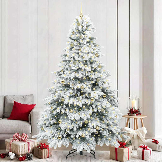 Mű karácsonyfa 300 LED-del állvánnyal Zöld 240 cm PE és PVC