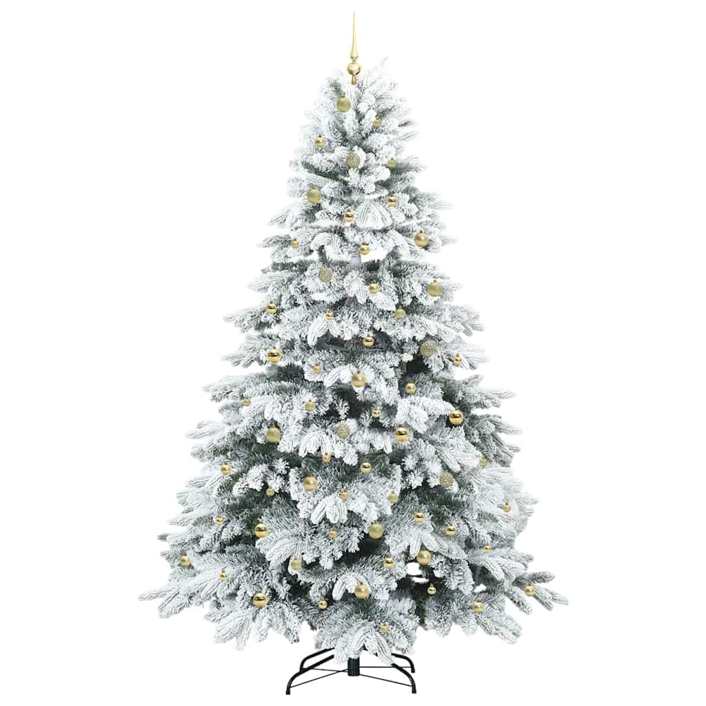 Mű karácsonyfa 300 LED-del állvánnyal Zöld 240 cm PE és PVC