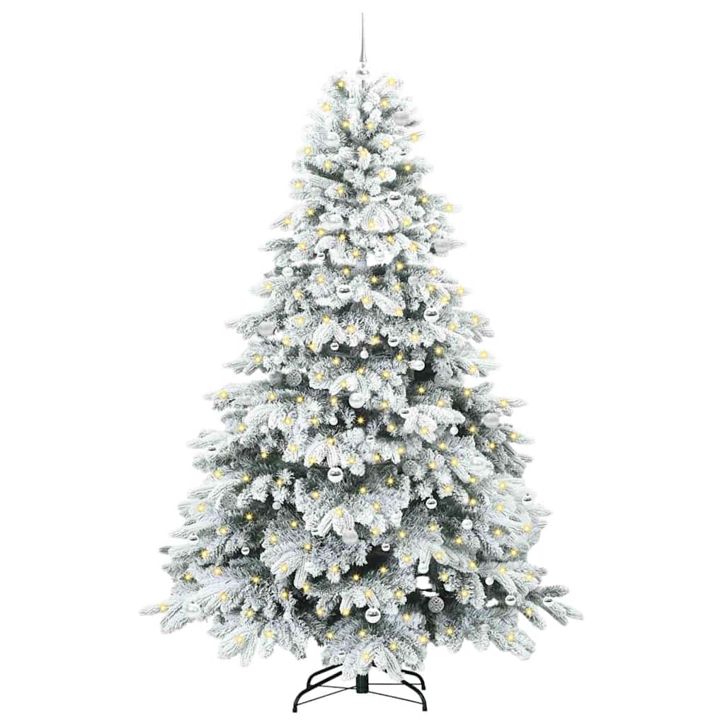 Mű karácsonyfa 300 LED-del állvánnyal Zöld 240 cm PE és PVC