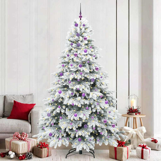 Mű karácsonyfa 300 LED-del állvánnyal Zöld 240 cm PE és PVC