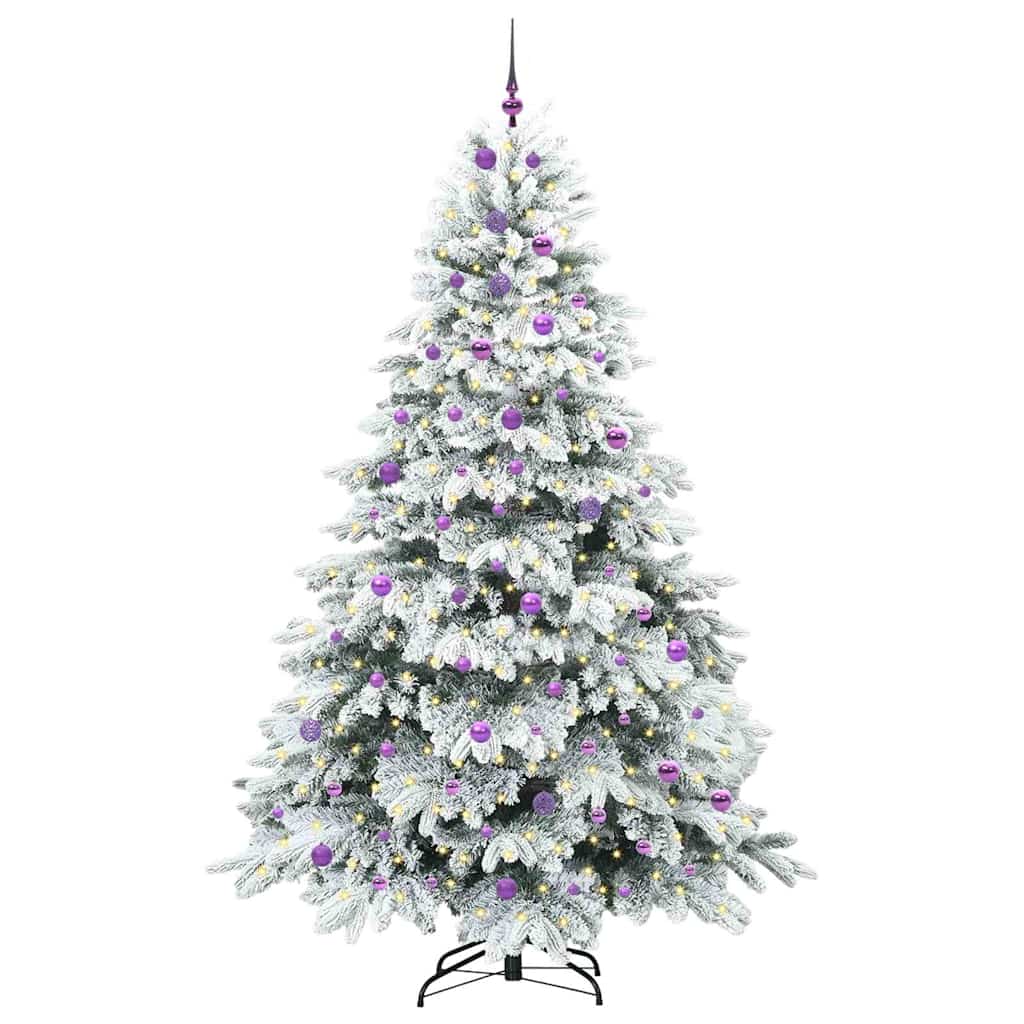 Mű karácsonyfa 300 LED-del állvánnyal Zöld 240 cm PE és PVC
