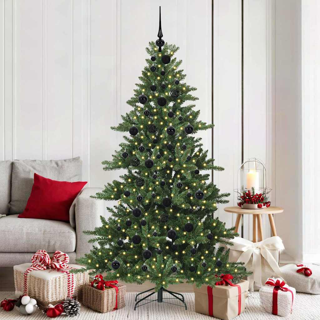 Műanyag Hajtogatós Karácsonyfa 300 LED-del 180 cm PVC