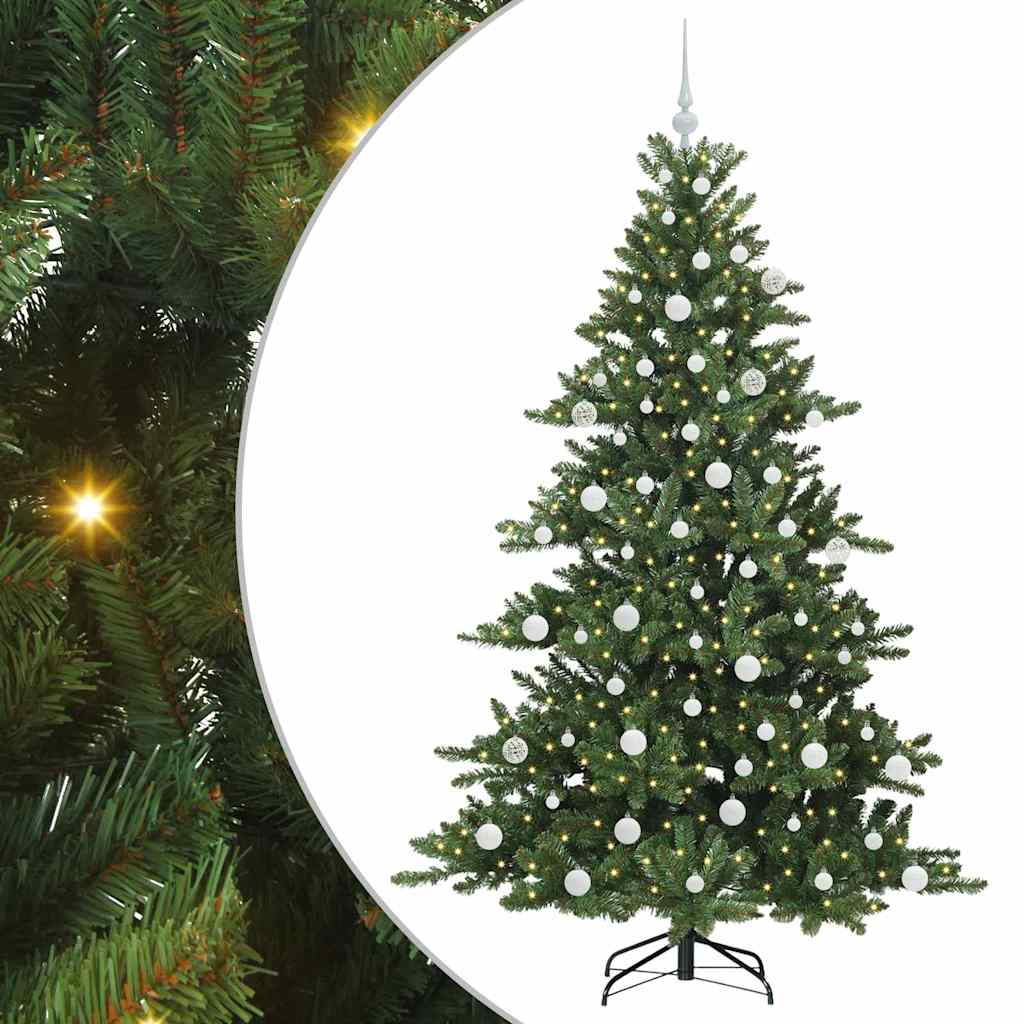 Műanyag Hajtogatós Karácsonyfa 300 LED-del 180 cm PVC