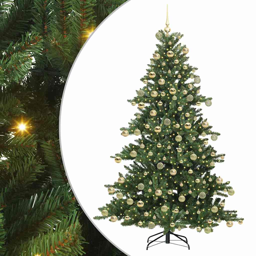 Műanyag Hajtogatós Karácsonyfa 300 LED-del 180 cm PVC