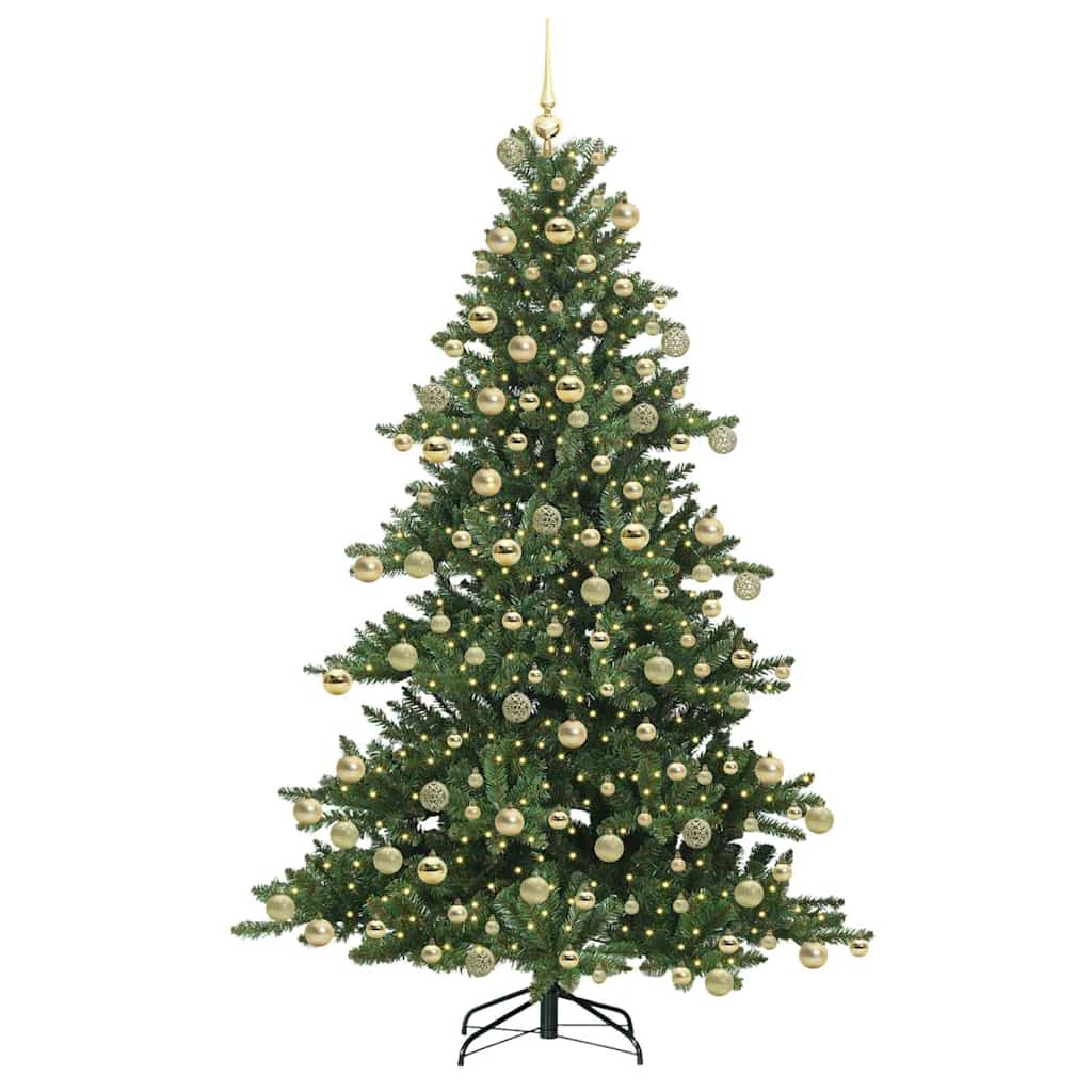 Műanyag Hajtogatós Karácsonyfa 300 LED-del 180 cm PVC