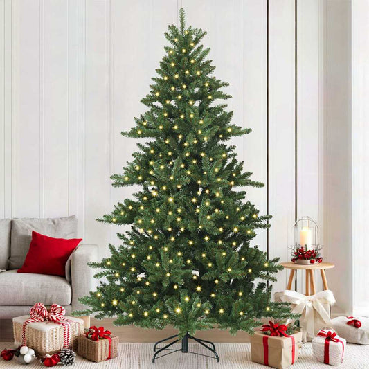 Műanyag Hajtogatós Karácsonyfa 300 LED-del 210 cm PVC