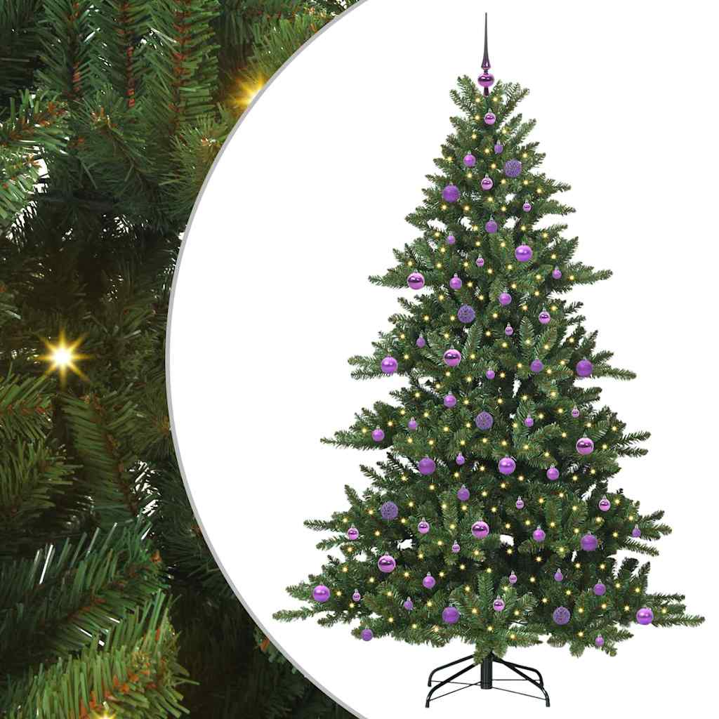 Műanyag Hajtogatós Karácsonyfa 300 LED-del 210 cm PVC