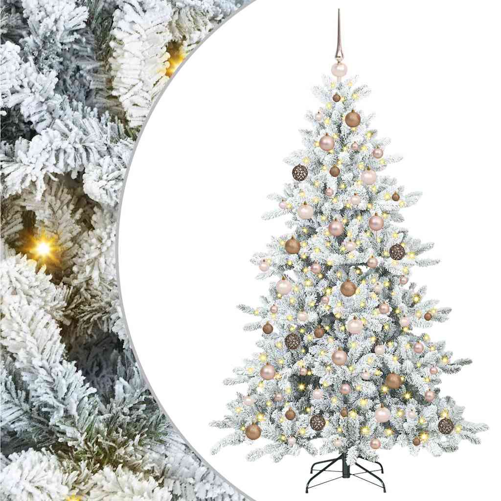 Műanyag Hajtogatós Karácsonyfa 300 LED-del 180 cm PVC