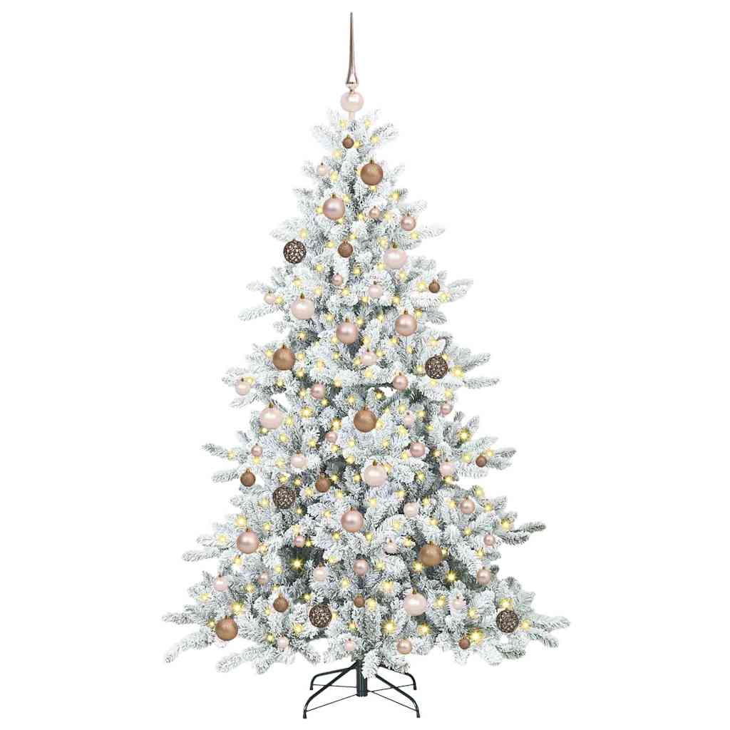 Műanyag Hajtogatós Karácsonyfa 300 LED-del 180 cm PVC