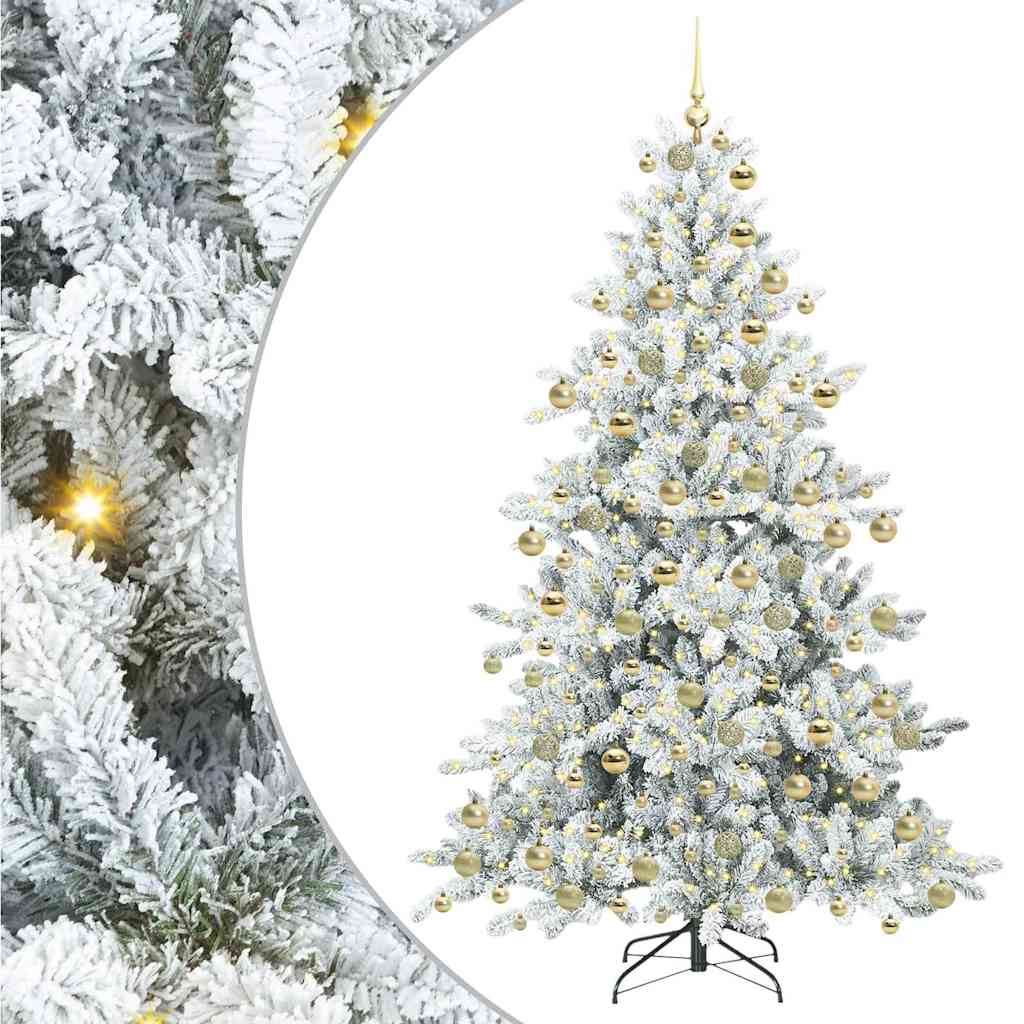 Műanyag Hajtogatós Karácsonyfa 300 LED-del 180 cm PVC
