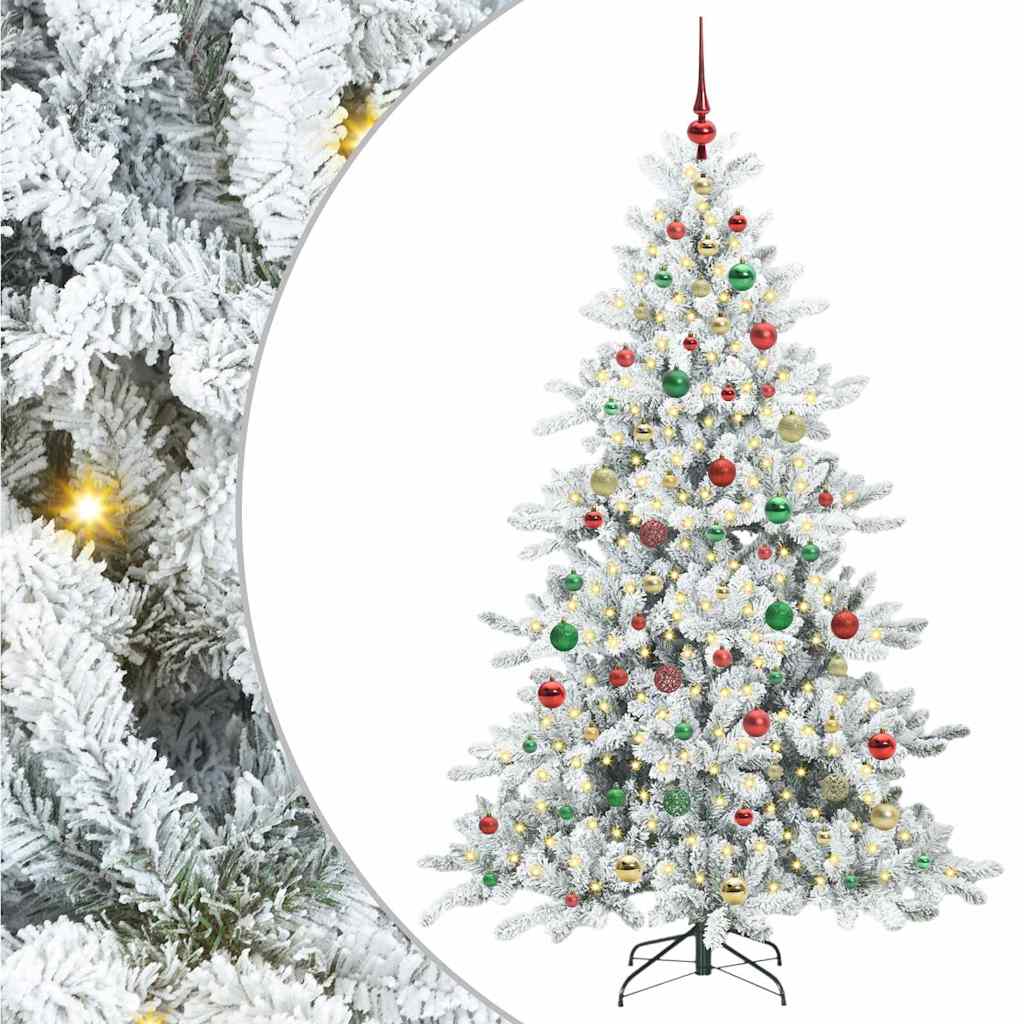 Műanyag Hajtogatós Karácsonyfa 300 LED-del 180 cm PVC