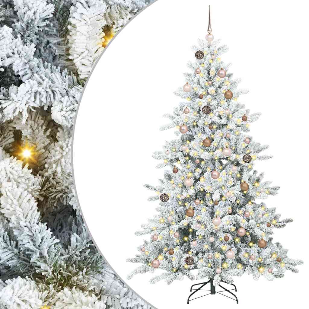 Műanyag Hajtogatós Karácsonyfa 300 LED-del 210 cm PVC
