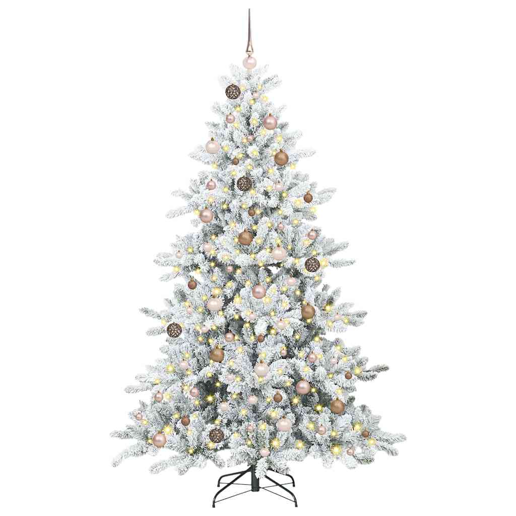Műanyag Hajtogatós Karácsonyfa 300 LED-del 210 cm PVC