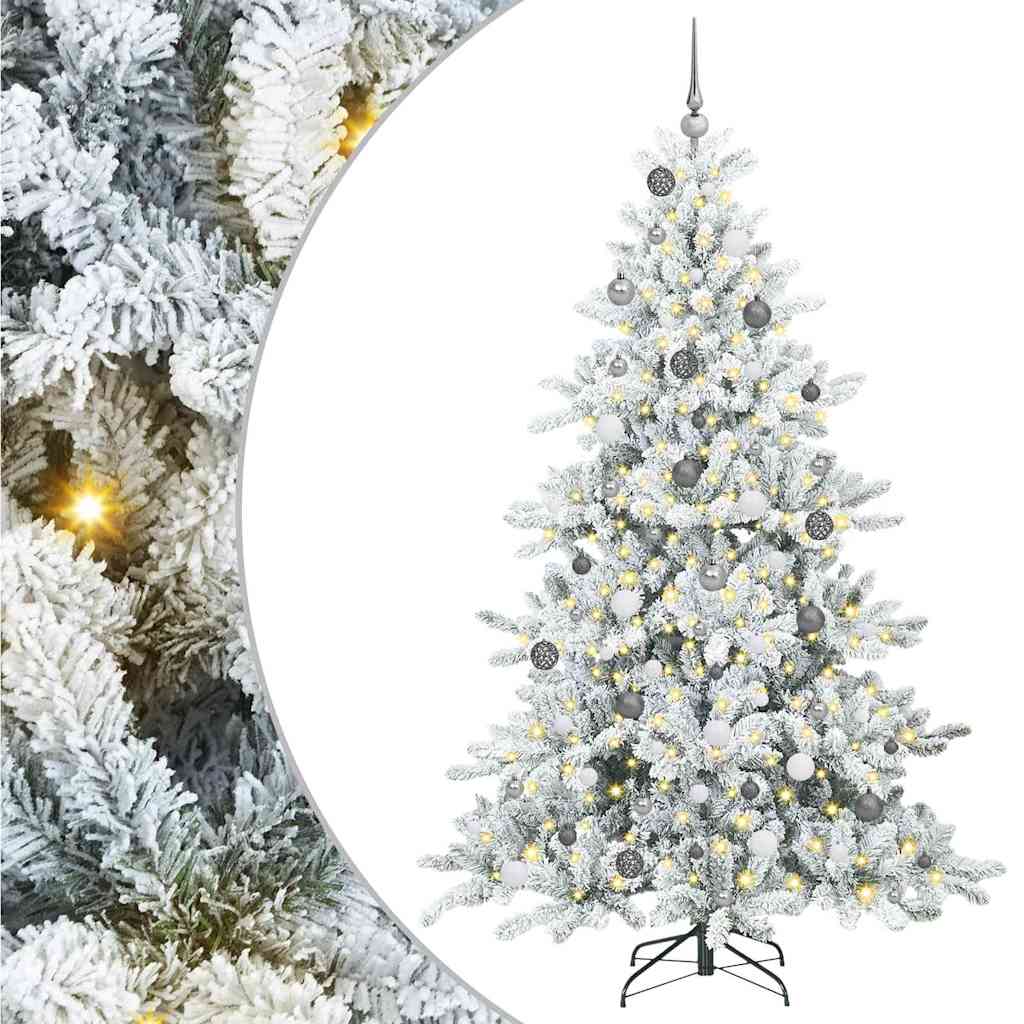 Műanyag Hajtogatós Karácsonyfa 300 LED-del 210 cm PVC