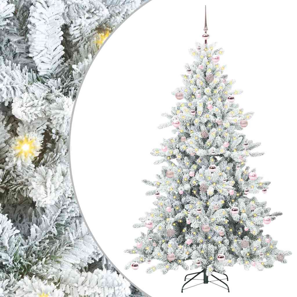 Műanyag Hajtogatós Karácsonyfa 300 LED-del 210 cm PVC