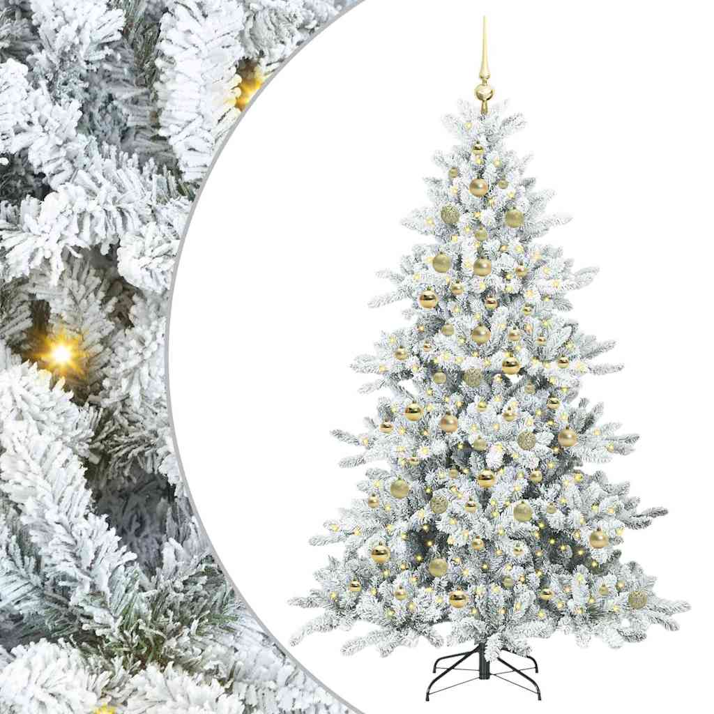 Műanyag Hajtogatós Karácsonyfa 300 LED-del 210 cm PVC