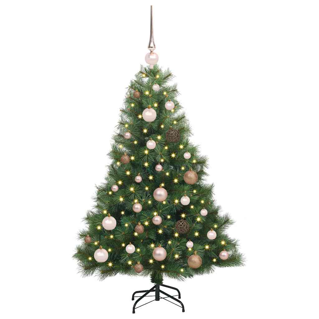 Mű karácsonyfa 150 LED-del állvánnyal Zöld 120 cm PE és PVC