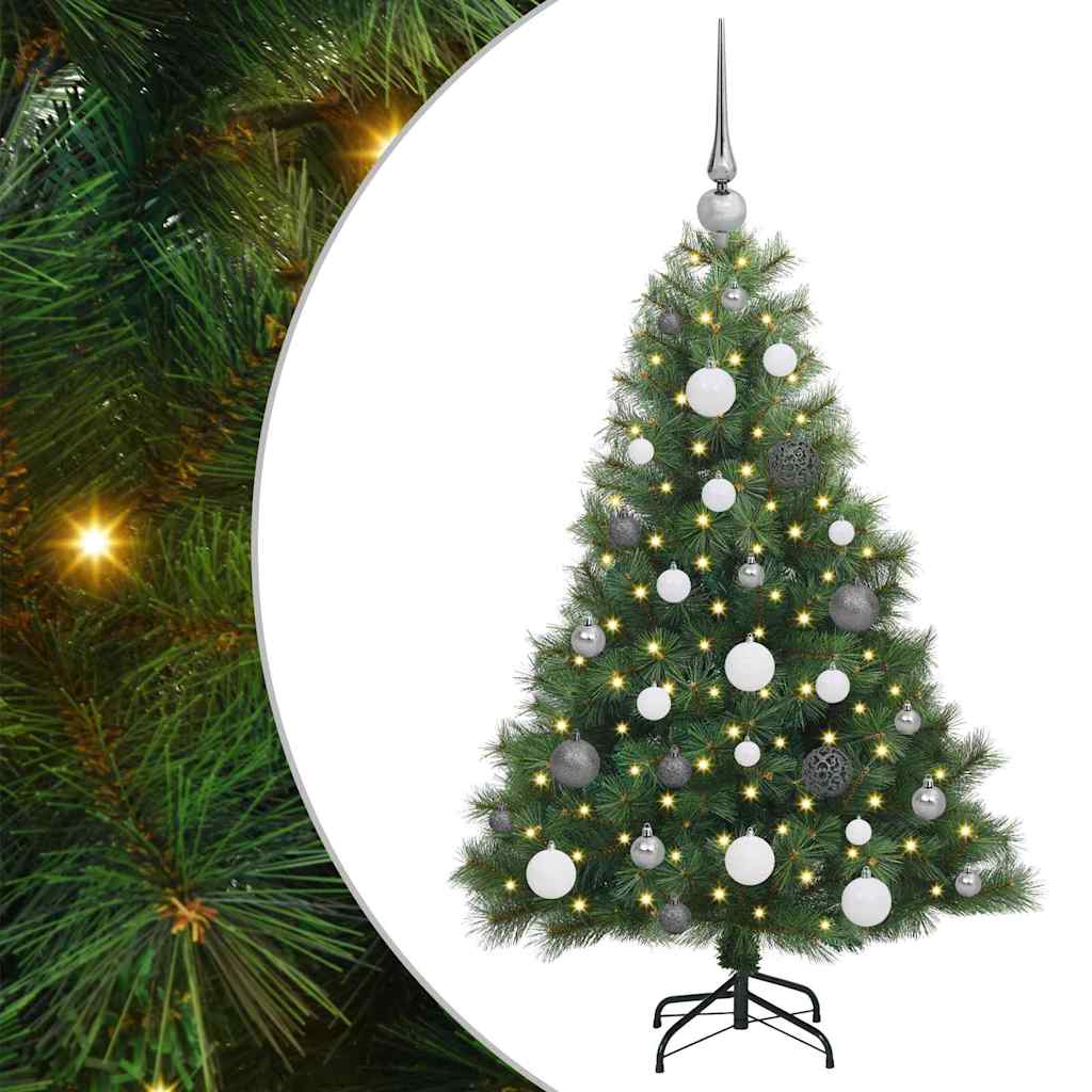 Mű karácsonyfa 150 LED-del állvánnyal Zöld 120 cm PE és PVC