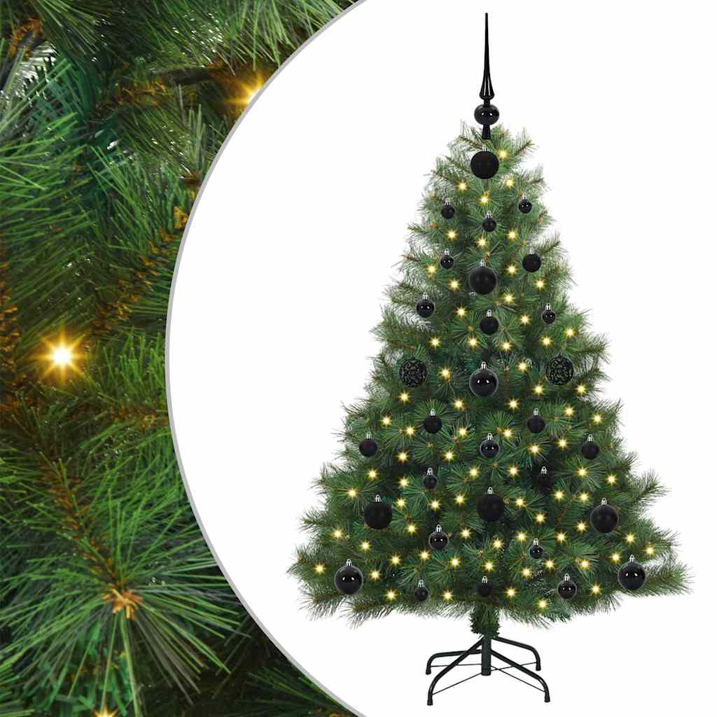Mű karácsonyfa 150 LED-del állvánnyal Zöld 120 cm PE és PVC