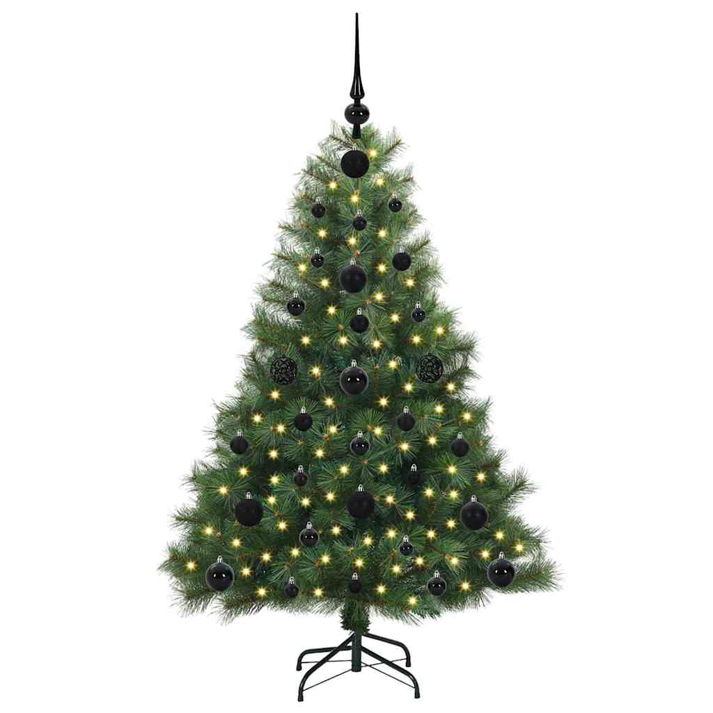 Mű karácsonyfa 150 LED-del állvánnyal Zöld 120 cm PE és PVC