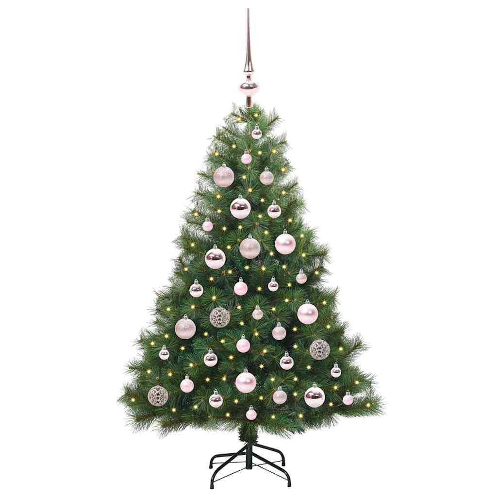 Mű karácsonyfa 150 LED-del állvánnyal Zöld 120 cm PE és PVC