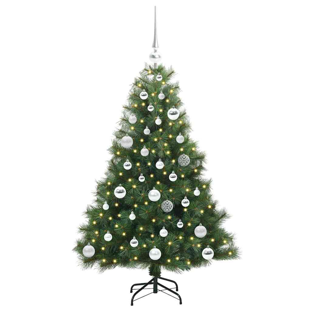 Mű karácsonyfa 150 LED-del állvánnyal Zöld 120 cm PE és PVC