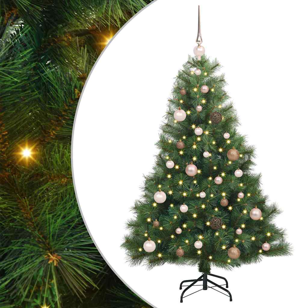 Mű karácsonyfa 150 LED-del állvánnyal Zöld 150 cm PE és PVC