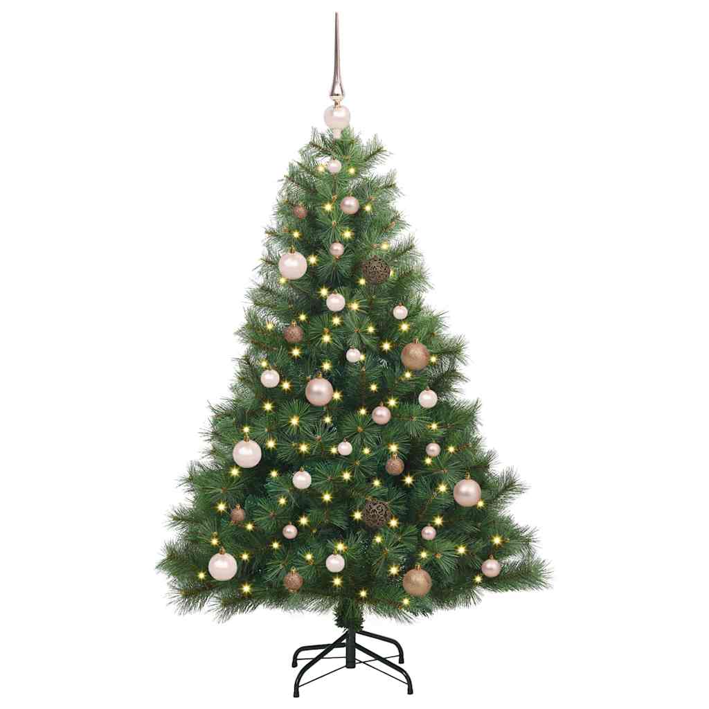 Mű karácsonyfa 150 LED-del állvánnyal Zöld 150 cm PE és PVC