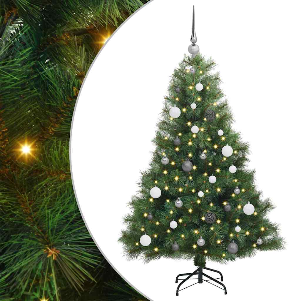 Mű karácsonyfa 150 LED-del állvánnyal Zöld 150 cm PE és PVC
