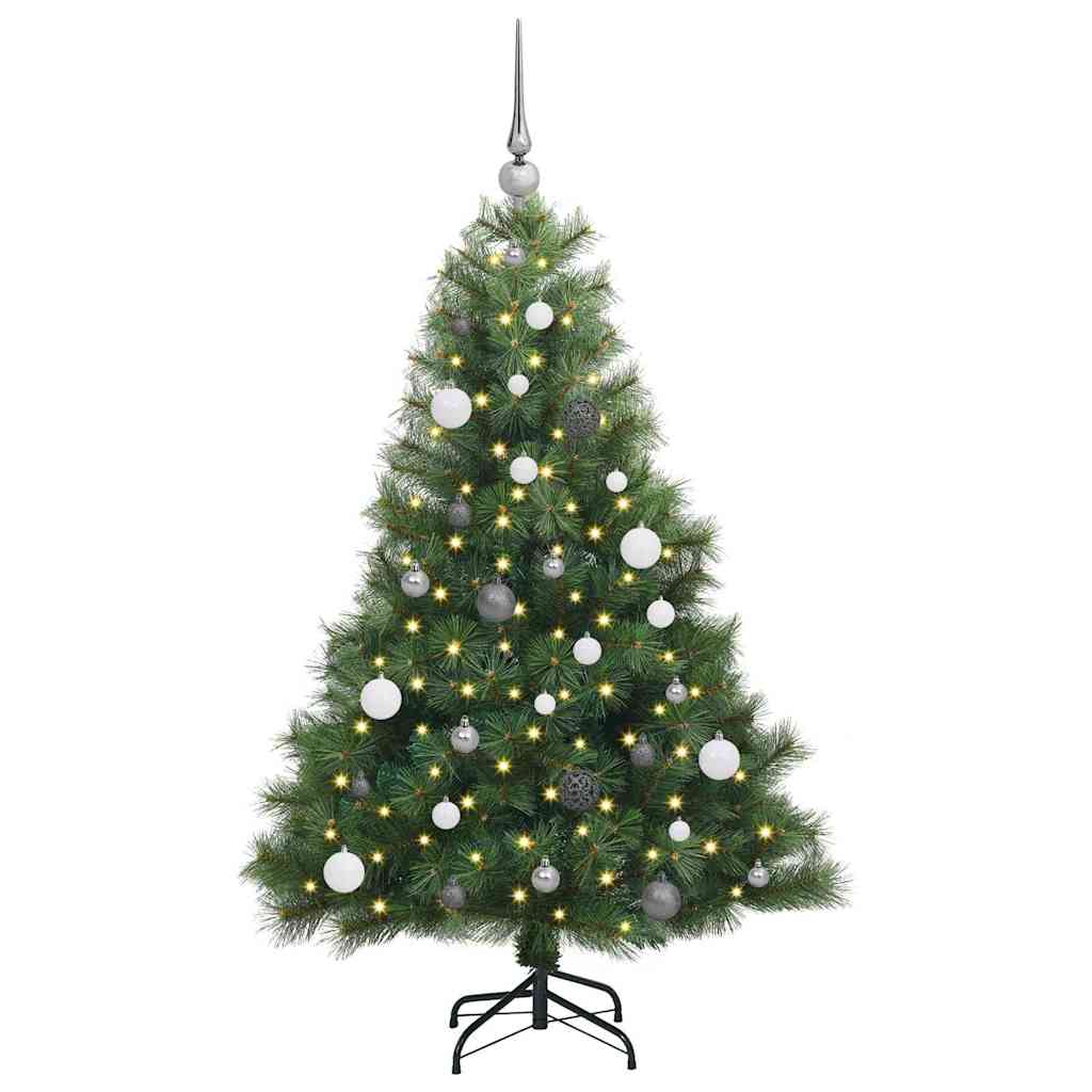 Mű karácsonyfa 150 LED-del állvánnyal Zöld 150 cm PE és PVC