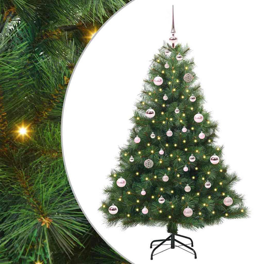 Mű karácsonyfa 150 LED-del állvánnyal Zöld 150 cm PE és PVC