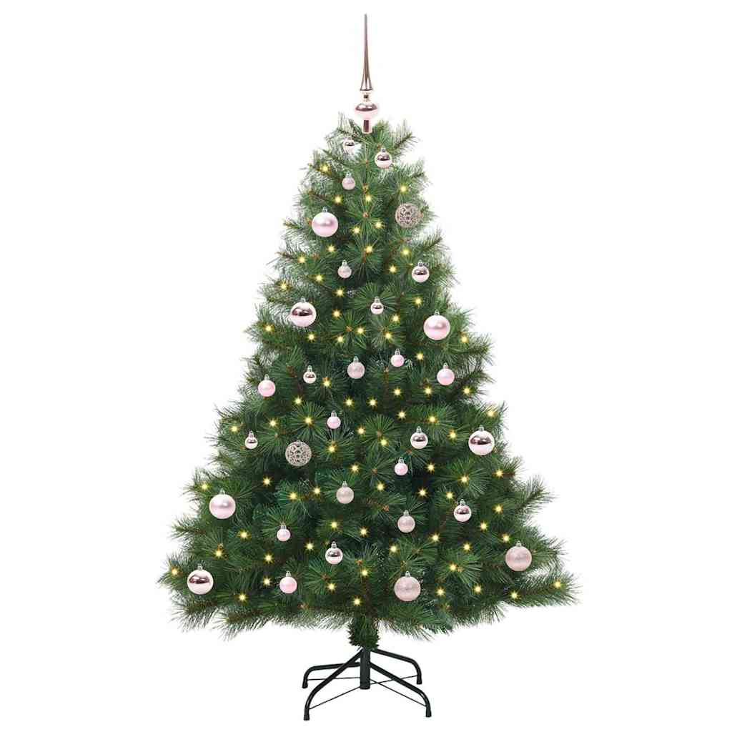 Mű karácsonyfa 150 LED-del állvánnyal Zöld 150 cm PE és PVC