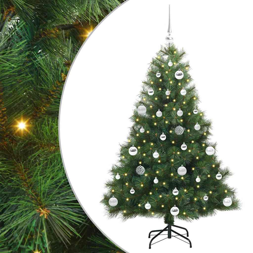 Mű karácsonyfa 150 LED-del állvánnyal Zöld 150 cm PE és PVC