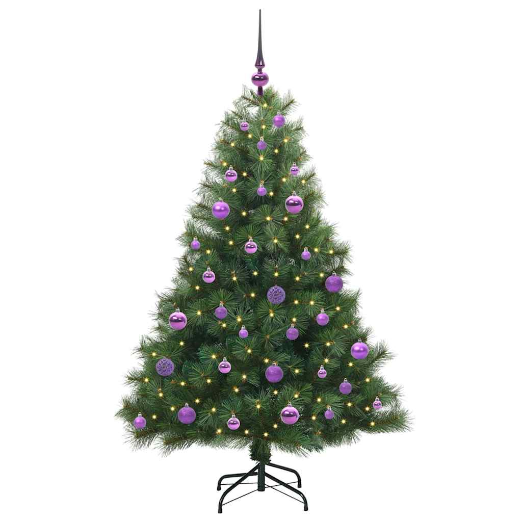 Mű karácsonyfa 150 LED-del állvánnyal Zöld 150 cm PE és PVC