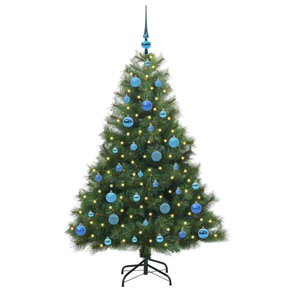 Mű karácsonyfa 150 LED-del állvánnyal Zöld 150 cm PE és PVC