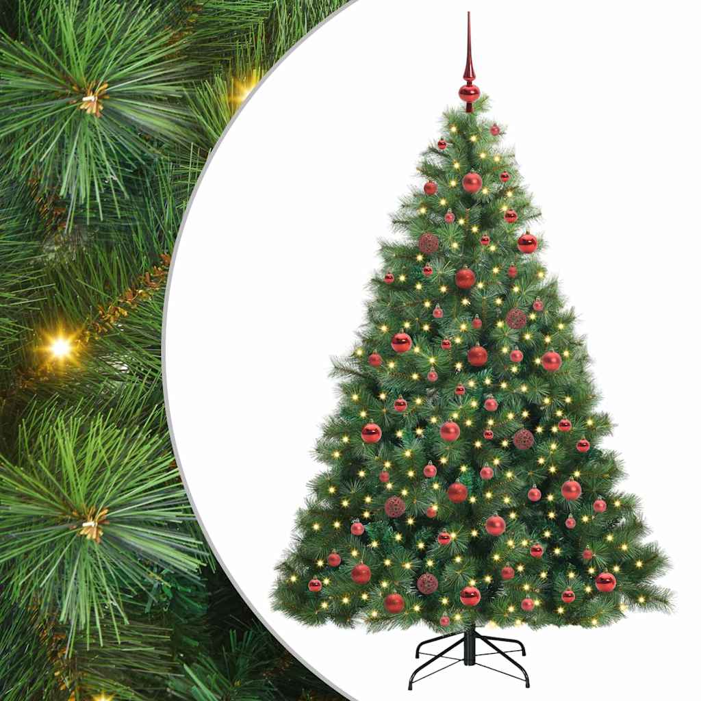 Mű karácsonyfa 300 LED-del állvánnyal Zöld 180 cm PE és PVC