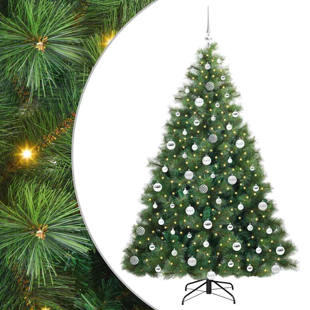 Mű karácsonyfa 300 LED-del állvánnyal Zöld 180 cm PE és PVC