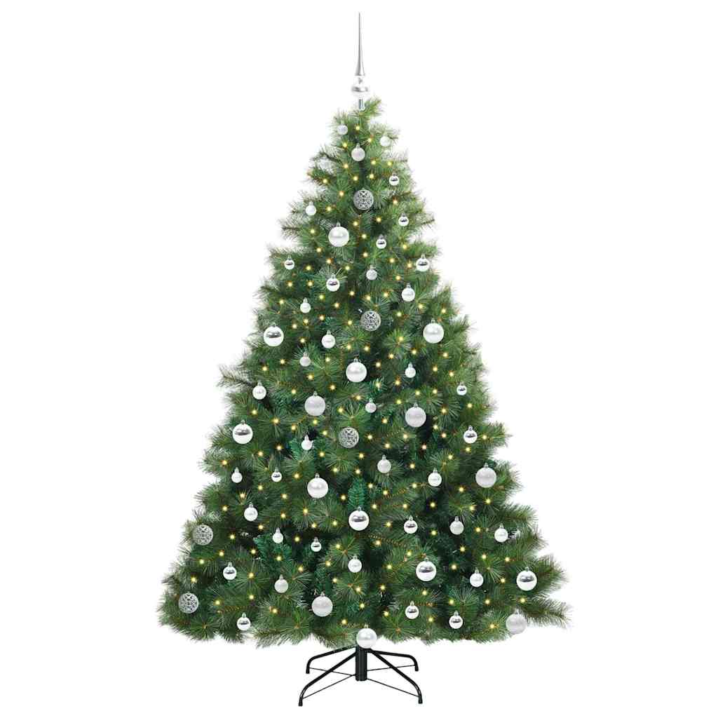 Mű karácsonyfa 300 LED-del állvánnyal Zöld 180 cm PE és PVC