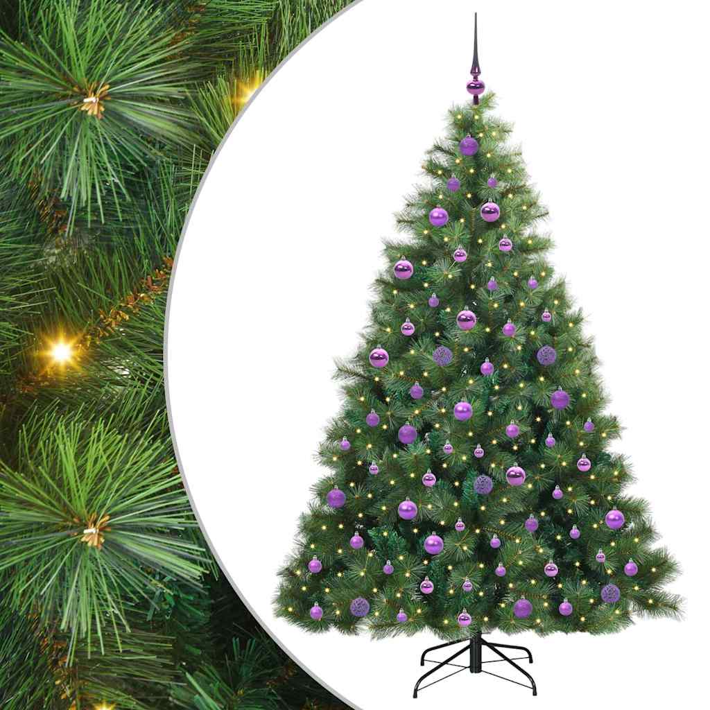 Mű karácsonyfa 300 LED-del állvánnyal Zöld 180 cm PE és PVC