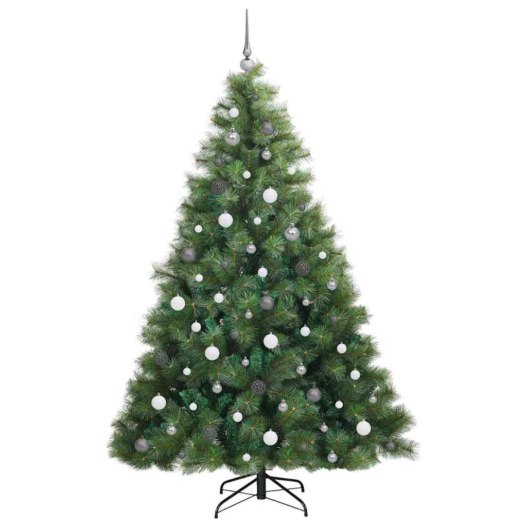 Mű karácsonyfa 300 LED-del állvánnyal Zöld 210 cm PE és PVC