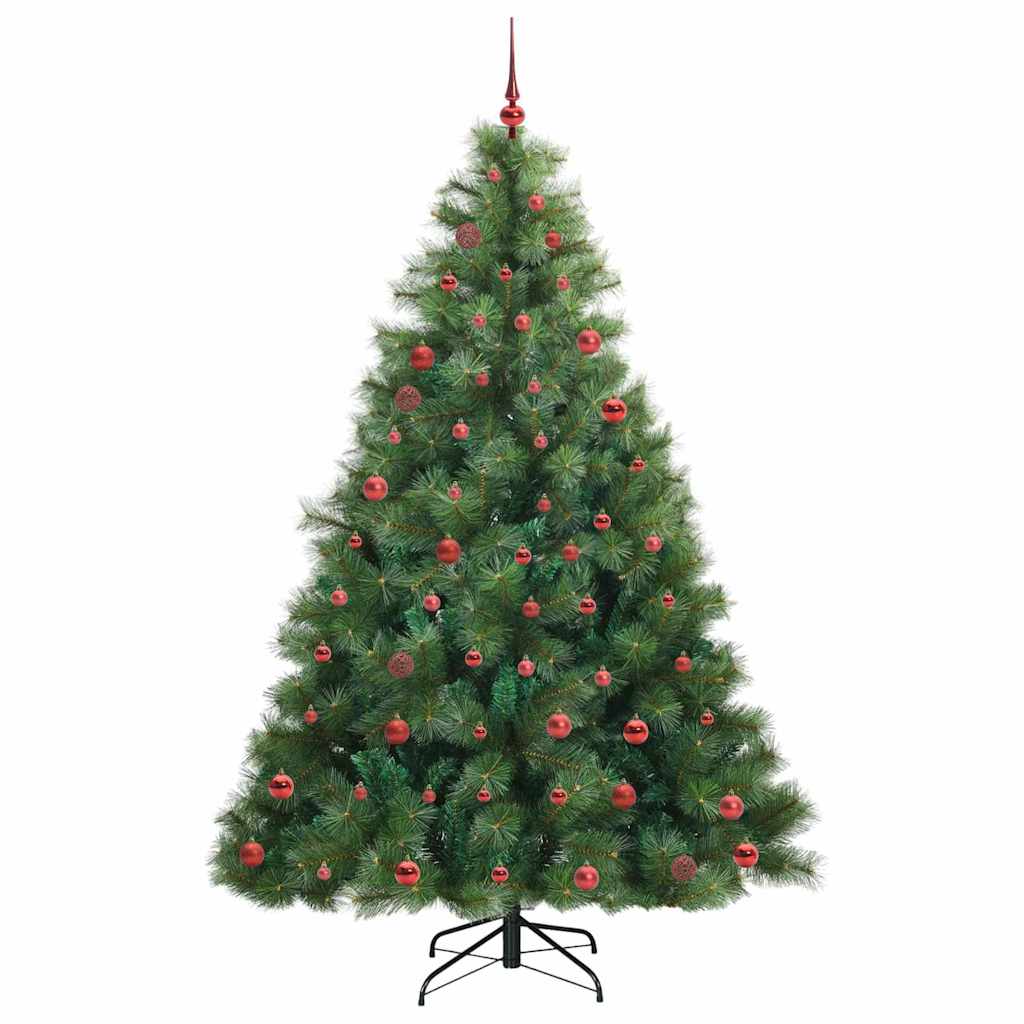 Mű karácsonyfa 300 LED-del állvánnyal Zöld 210 cm PE és PVC