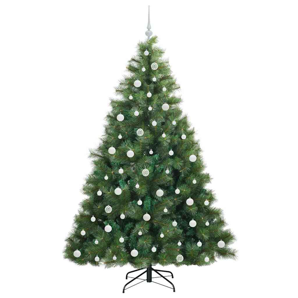 Mű karácsonyfa 300 LED-del állvánnyal Zöld 210 cm PE és PVC