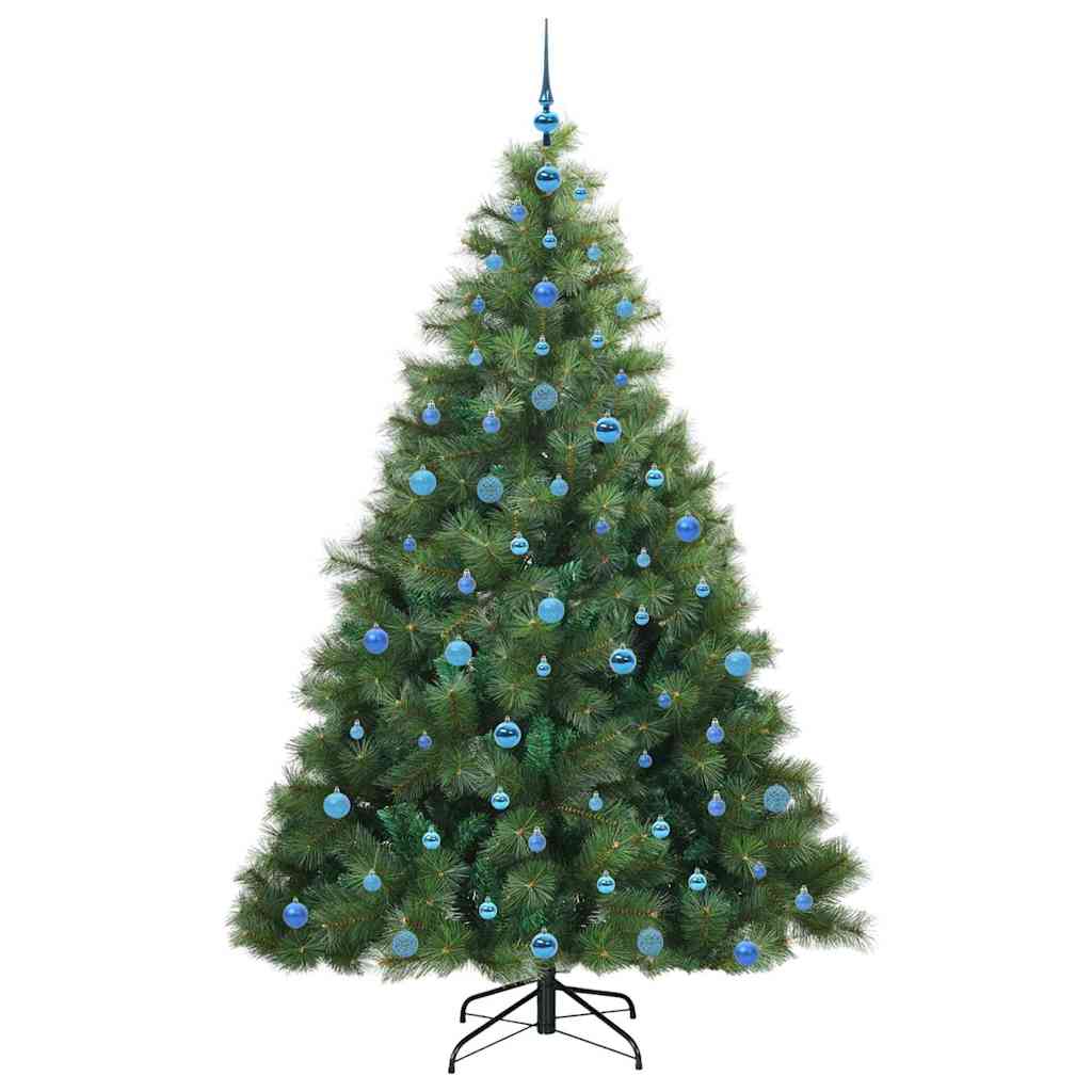 Mű karácsonyfa 300 LED-del állvánnyal Zöld 210 cm PE és PVC