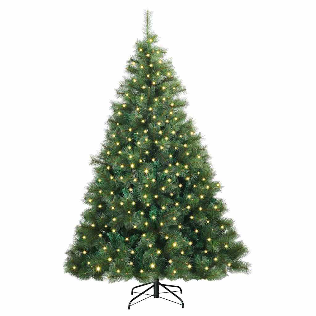 Mű karácsonyfa 300 LED-del állvánnyal Zöld 240 cm PE és PVC