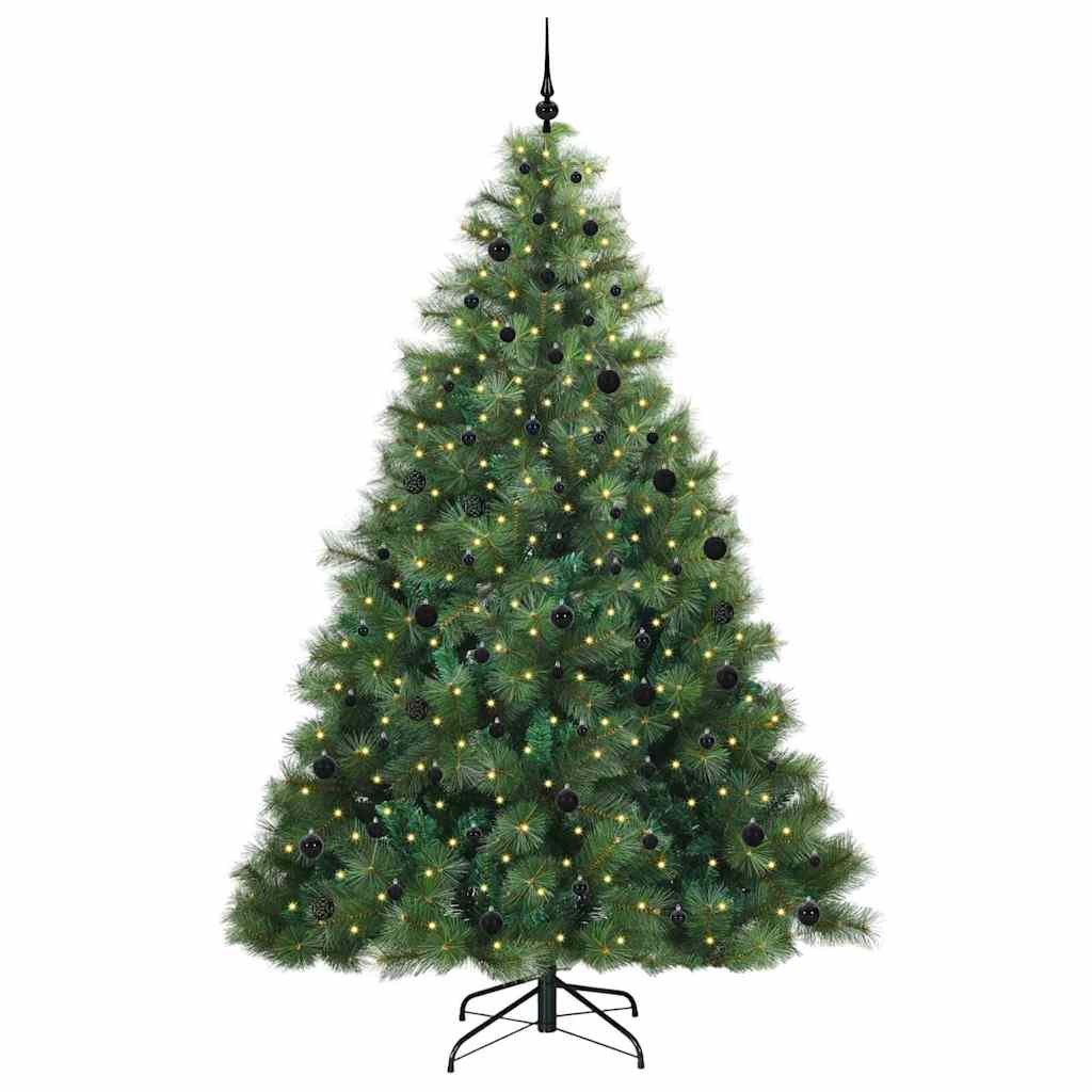 Mű karácsonyfa 300 LED-del állvánnyal Zöld 240 cm PE és PVC