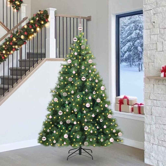 Mű karácsonyfa 300 LED-del állvánnyal Zöld 240 cm PE és PVC
